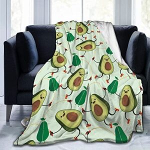 Hionhsw Avocado Blanket Throw Lightweight Flannel Blankets for Mom Bed Sofa Couch 50"X40"