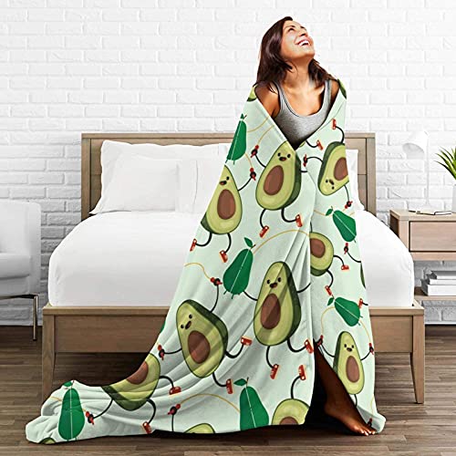 Hionhsw Avocado Blanket Throw Lightweight Flannel Blankets for Mom Bed Sofa Couch 50"X40"