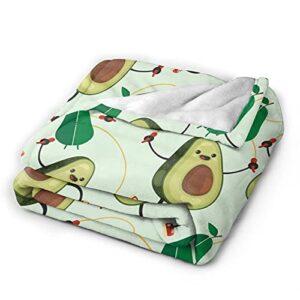 Hionhsw Avocado Blanket Throw Lightweight Flannel Blankets for Mom Bed Sofa Couch 50"X40"