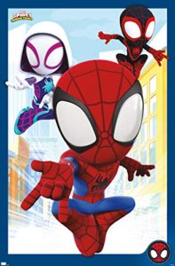 trends international marvel spidey and his amazing friends-group wall poster, 14.725″ x 22.375″, premium unframed version