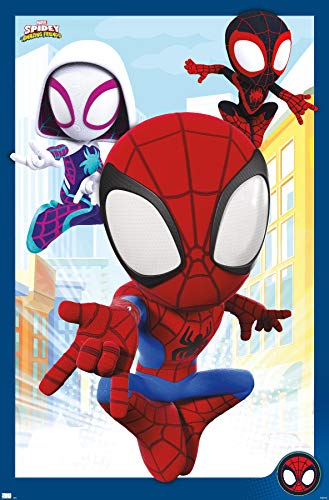 Trends International Marvel Spidey and His Amazing Friends-Group Wall Poster, 14.725" x 22.375", Premium Unframed Version