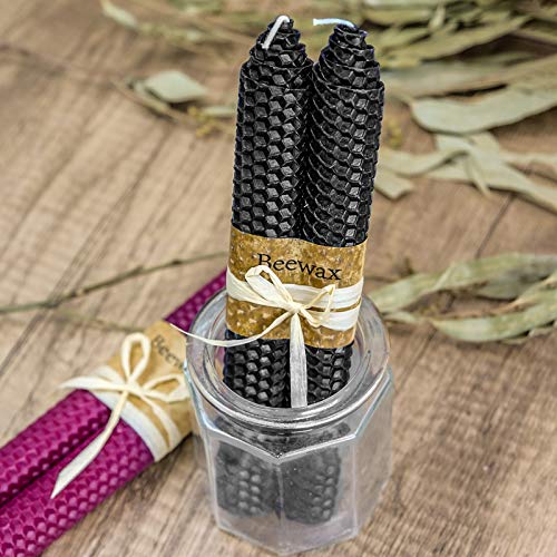 LA BELLEFÉE 16 Pcs Beeswax Candles Natural Honeycomb Candles, Handmade Beeswax Taper Candles, Non Scented Candles for Home & Church, Romantic Candlelit Dinner, 9 Inch Each
