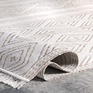 nuLOOM Miriam Striped Indoor/Outdoor Area Rug, 4' x 6', Beige