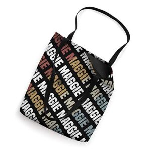 Vintage First Name Pattern Retro Forename Gift for Maggie Tote Bag