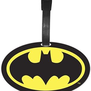 Silver Buffalo DC Comics Batman Symbol Luggage Tag and Suitcase Label, 4 x 4 inches