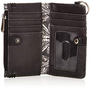 Sakroots Encino Essential Wallet, Black & White Soulful Desert