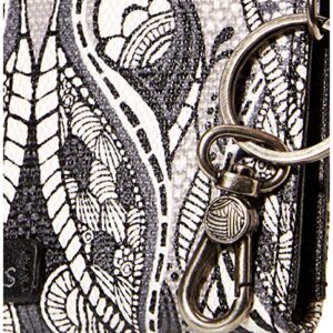 Sakroots Encino Essential Wallet, Black & White Soulful Desert