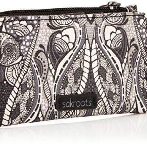 Sakroots Encino Essential Wallet, Black & White Soulful Desert