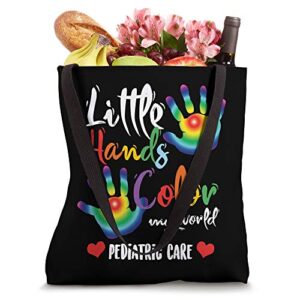 Pediatric Pediatrician Nurse Little Hands Color My World Tote Bag