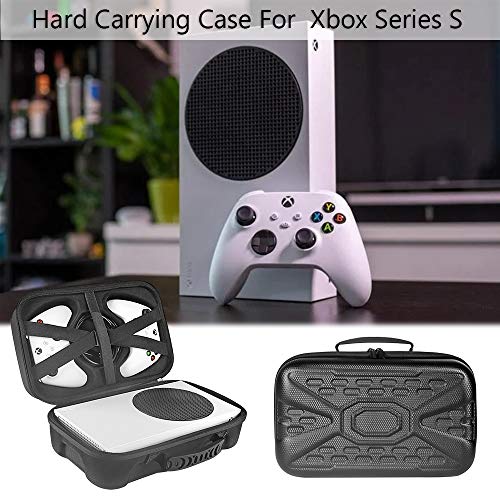 GOTRUTH Travel Case Compatible with Xbox Series S - Hard Shell Series S Carrying Case with Protective Foam Compartments for Console, Controller, HDMI Cable (Xbox Series S, Black 1)