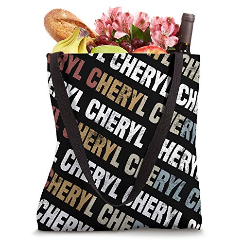 Vintage First Name Pattern Retro Forename Gift for Cheryl Tote Bag