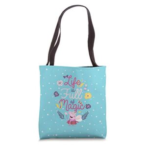 peppa pig life is full of magic tote bag