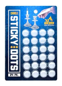 ner mitzvah candle sticky dots – candle wax dots – candle accessories – 24 dots