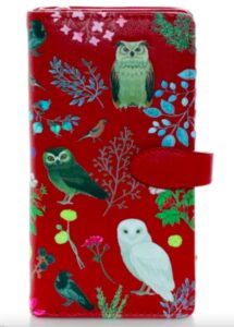 shag wear wild bird owl large women’s wallet red 7″