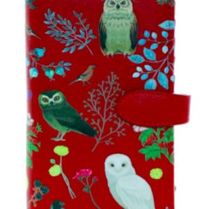 Shag Wear Wild Bird Owl Large Women's Wallet Red 7"