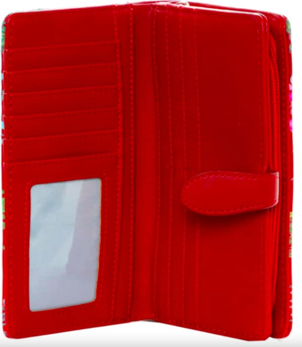 Shag Wear Wild Bird Owl Large Women's Wallet Red 7"