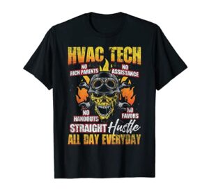 mens hvac tech ac technician installer distressed apparel gift t-shirt