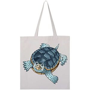 inktastic cute diamondback terrapin turtle tote bag 0020 white 3f13e