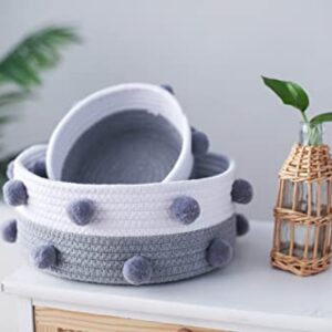 Toy Cosmetics Pet Cat Basketable Cotton Woven Storage Basket Simple Cotton Table Deduction Box Storage Box