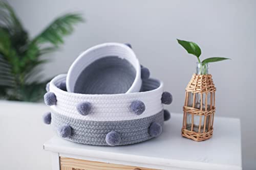 Toy Cosmetics Pet Cat Basketable Cotton Woven Storage Basket Simple Cotton Table Deduction Box Storage Box