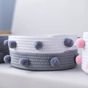 Toy Cosmetics Pet Cat Basketable Cotton Woven Storage Basket Simple Cotton Table Deduction Box Storage Box