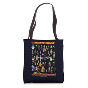 rick and morty story train toy set tote bag
