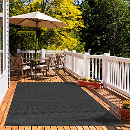 KOECKRITZ Waffle Pattern Indoor/Outdoor Custom Cut and Made-to-Order Light Weight Balcony Cover Area Rugs for Patios, Decks, Balconies. Stop Dropping Things On Your Neighbors Balcony.