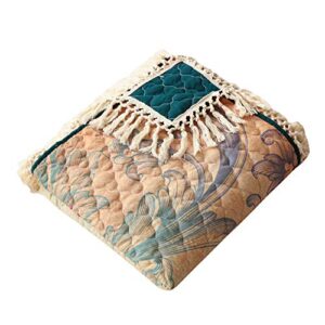 Barefoot Bungalow Eden Peacock Quilted Throw Blanket