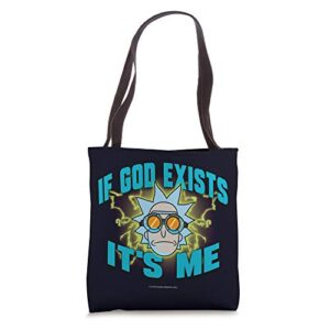 rick and morty if god exists tote bag