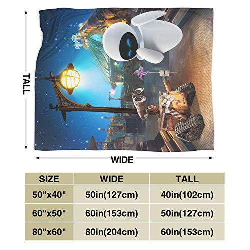 WEQDUJG Wall E Blanket Throws Bed Queen Size Ultra Soft Micro Fleece Warm Fluffy Couch Living Room Luxury Blankets 50 x 40 in