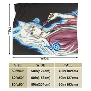 Ultra Soft Flannel Fleece Throw Blanket For Kids Boys Adults,Kamisama Kiss Character Tomoe Anime Lightweight Warm Winter Anti-Static Blankets For Bed Couch Sofa Living Room Bedroom