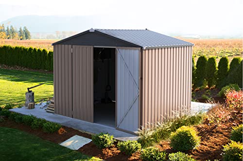 U-MAX 8.4' x 6.3' Outdoor Storage Shed, Lockable Bike zheyangShed,Garden Shed &Tool Shed for Backyard, Patio, Lawn