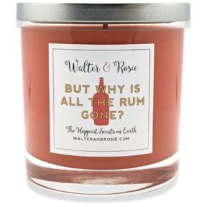 walter & rosie candle co. – but why is all the rum gone? 11oz rum scent candle inspired by pirates of the caribbean -smell like disney resorts – the happiest scents on earth – soy blend – up to 40 hrs