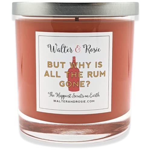 Walter & Rosie Candle Co. - But Why Is All The Rum Gone? 11oz Rum Scent Candle Inspired by Pirates of The Caribbean -Smell Like Disney Resorts - The Happiest Scents on Earth - Soy Blend - Up to 40 Hrs