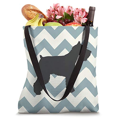 Standard Schnauzer Dog Mom Dad Teal Wave Cute Pet Gift Tote Bag