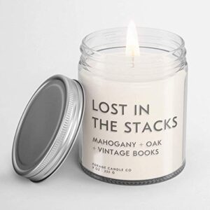 lost in the stacks® book lovers’ candle | book scented candle | vegan + cruelty-free + phthalte-free