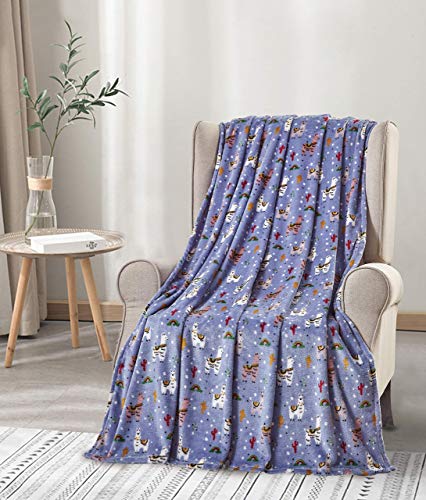 Décor&More Whimsy Collection Microplush Throw Blanket (50" x 60") - Llama Llama