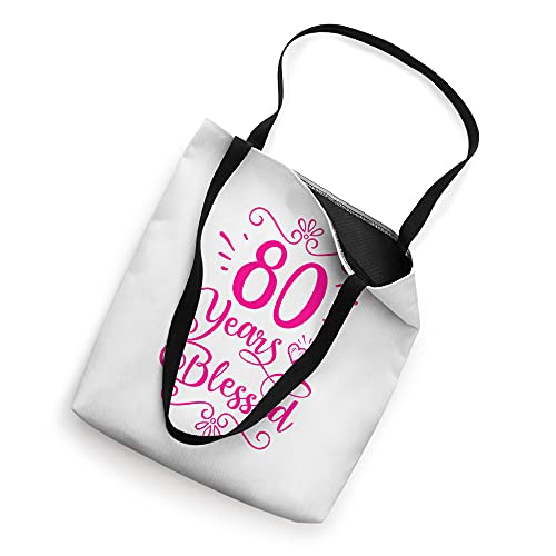 80 Years Blessed Christian 80th Birthday 80 Year Old Tote Bag