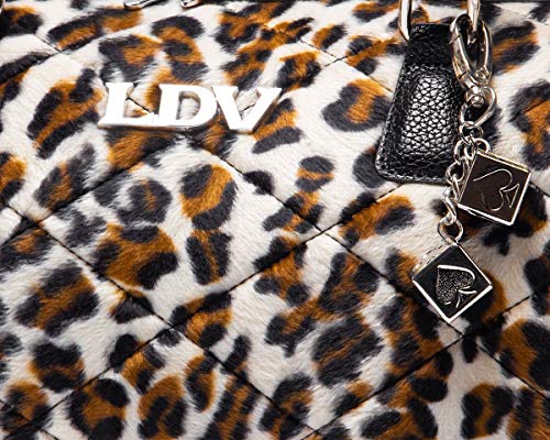 Lux de Ville Black and Leopard Valentine Tote (Large)