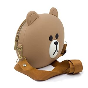 g.chen cute bear purse for women crossbody bag girls novelty purse cartoon silicone shoulder bag