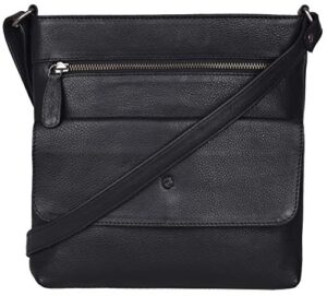 antonio valeria piper grainy napa black premium leather crossbody bag