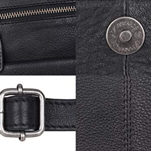 ANTONIO VALERIA Piper Grainy Napa Black Premium Leather Crossbody Bag