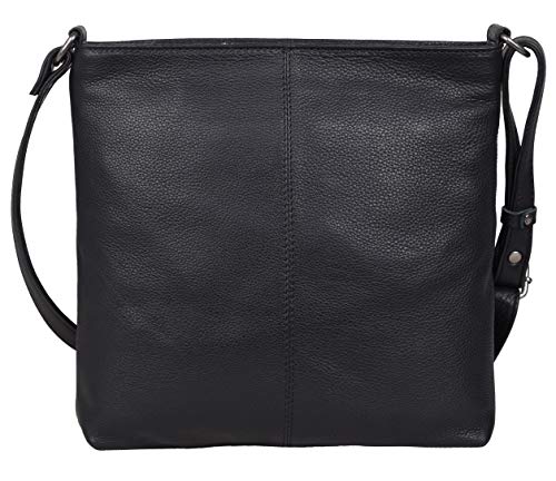 ANTONIO VALERIA Piper Grainy Napa Black Premium Leather Crossbody Bag