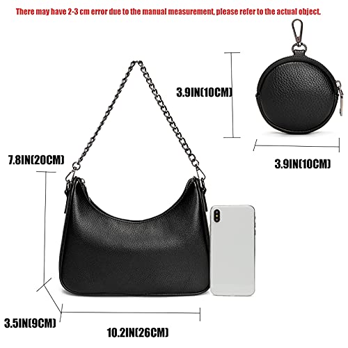 Small Crossbody Hobo Handbags for Women, Multipurpose Soft Shoulder Bag Lightweight Retro Tote Bag with Coin Purse 2pcs/set