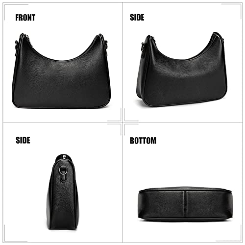 Small Crossbody Hobo Handbags for Women, Multipurpose Soft Shoulder Bag Lightweight Retro Tote Bag with Coin Purse 2pcs/set