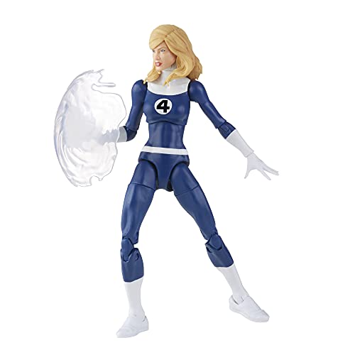 Marvel Legends Series Retro Fantastic Four Marvel's Invisible Woman 6-inch Action Figure Toy, Includes 3 Accessories , Blue