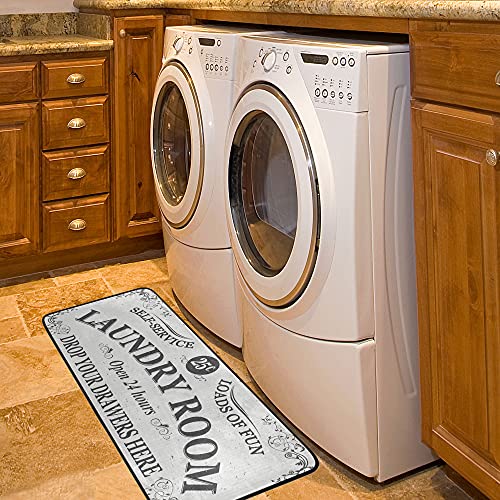 KLL Laundry Room Kitchen Floor Mats Non-Slip Modern Polyester Indoor Outdoor Area Rugs Living Room Bath Doormat Home Decor Runner Rug, 39×20in