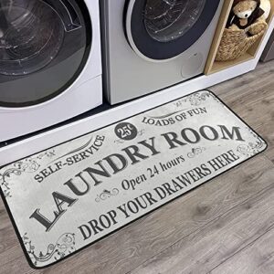 KLL Laundry Room Kitchen Floor Mats Non-Slip Modern Polyester Indoor Outdoor Area Rugs Living Room Bath Doormat Home Decor Runner Rug, 39×20in