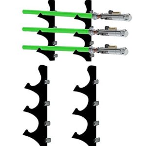 QiXin Lightsaber rack wall-mounted lightsaber rack lightsaber wall-mounted wall mount wall mount bracket-includes hardware 1 set of black 3 layers