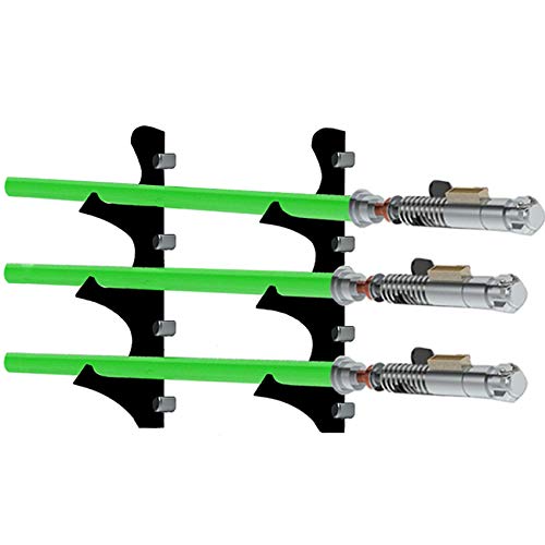 QiXin Lightsaber rack wall-mounted lightsaber rack lightsaber wall-mounted wall mount wall mount bracket-includes hardware 1 set of black 3 layers